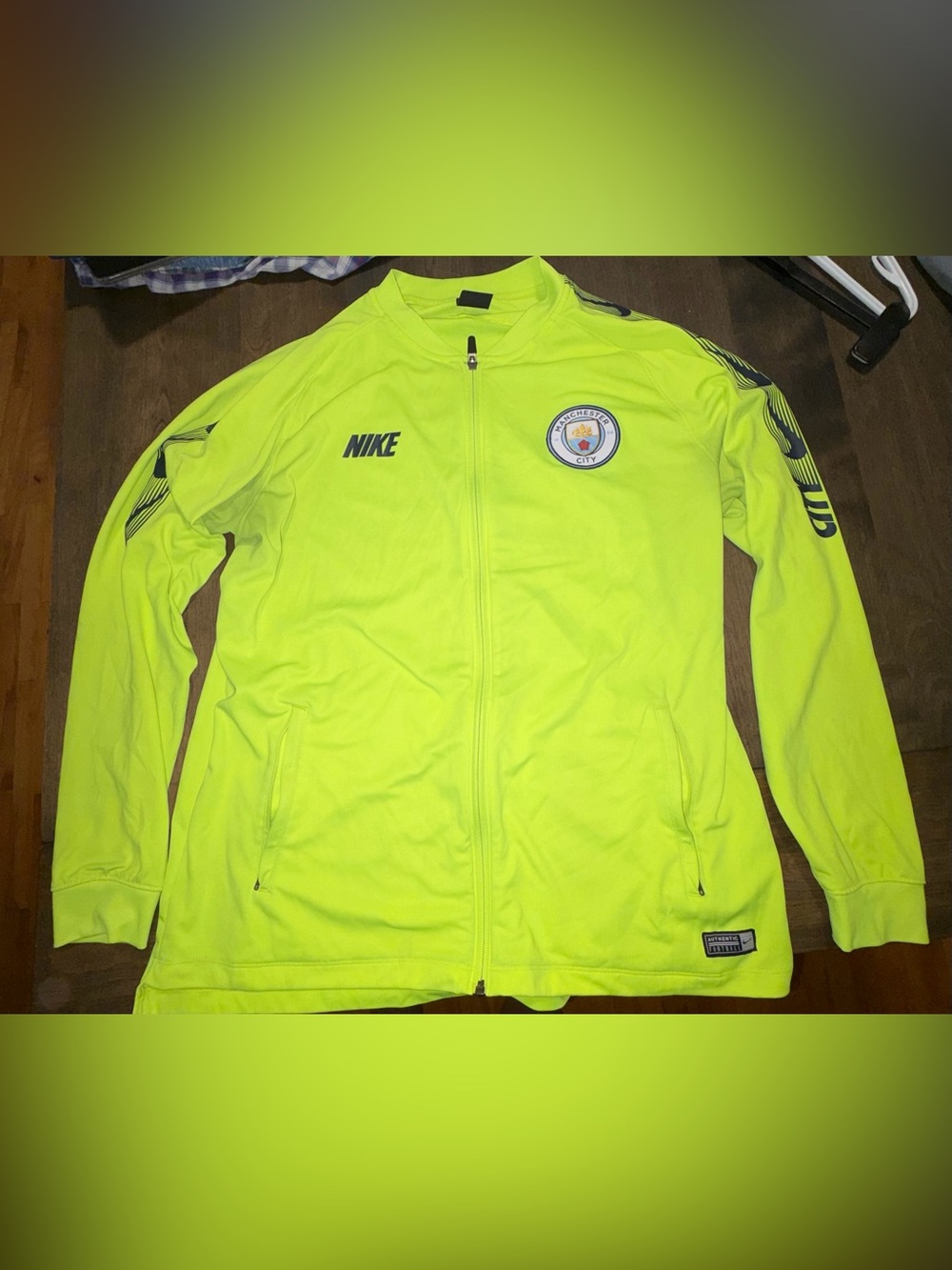 Nike Neon Yellow Manchester City Full-Zip Jacket